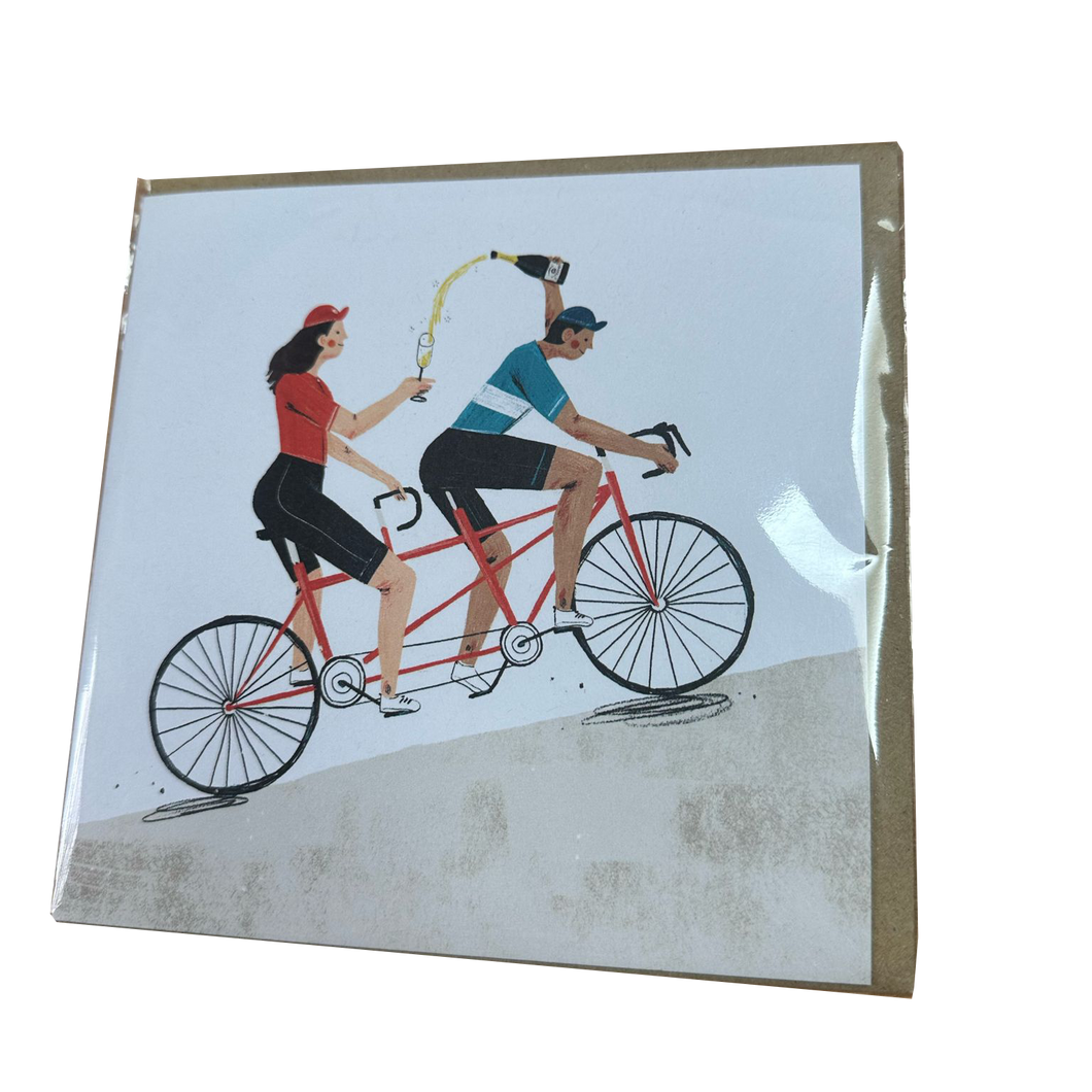 Cycle and champagne design card