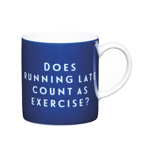 Running late design espresso mug