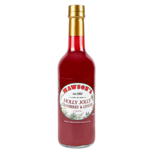 Holly Jolly Cranberry & Ginger Punch Cordial - 500ml Glass Bottle