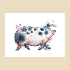 Tilly Pig Greetings Card