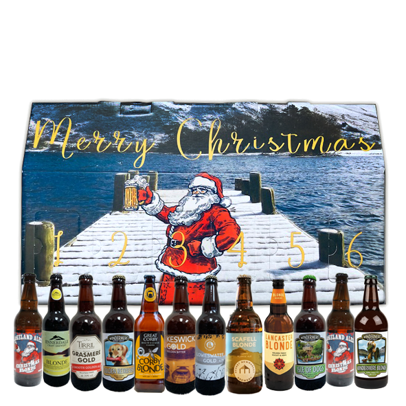 12 Blonde/Golden Beers from Lakeland Ales in Christmas Box
