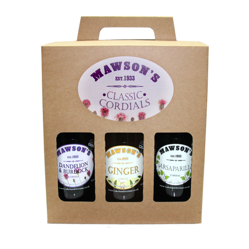 Mawson's Classic Cordials - 6 x 500ml Glass Bottles