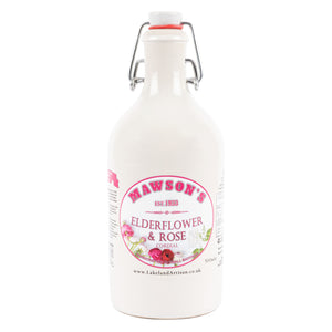 NEW Elderflower & Rose Cordial 500ml Stone Crock