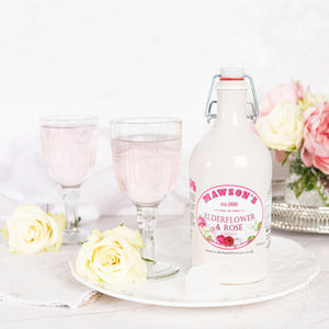 NEW Elderflower & Rose Cordial 500ml Stone Crock