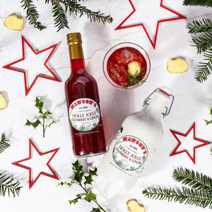 Holly Jolly Cranberry & Ginger Punch Cordial - 500ml Glass Bottle