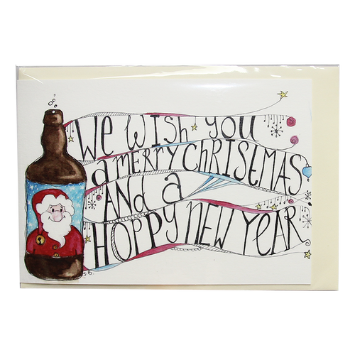 Card - We Wish You A Merry Christmas And A Hoppy New Year