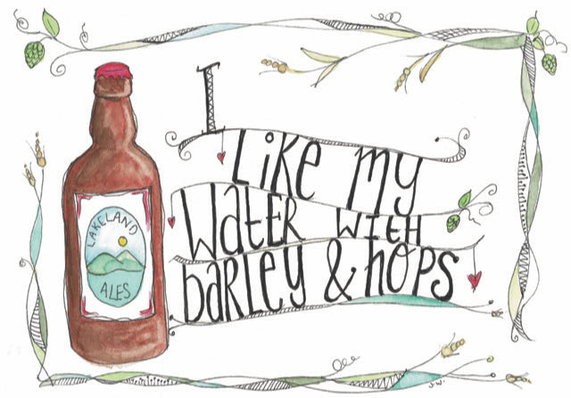 Card - I like my water with Barley & Hops