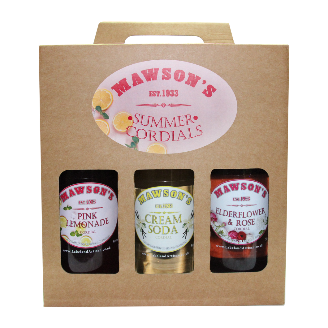 Mawson's Summer Cordials - 6 x 500ml Glass Bottle