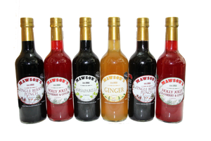 Mawson's Christmas Cordials - 6 x 500ml Glass Bottles