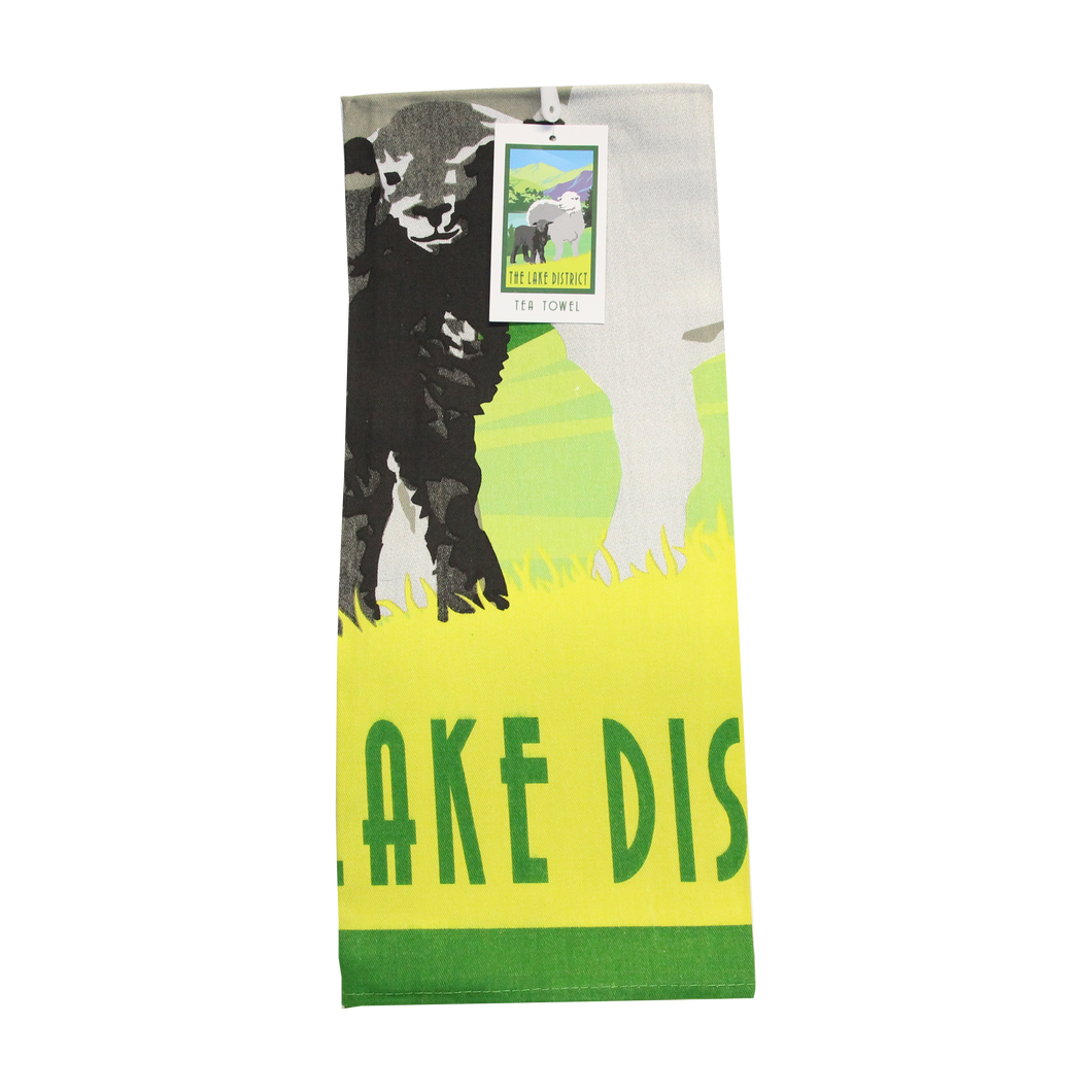 Sheep and Lamb Lake District Tea Towel