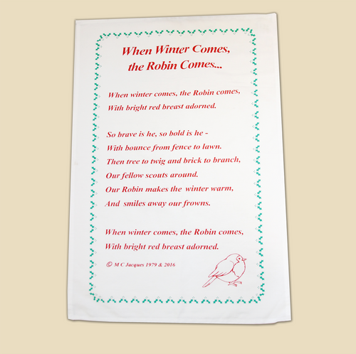 Winter Robin Tea Towel