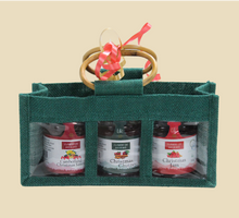 Load image into Gallery viewer, Hessian bags with Christmas Jars